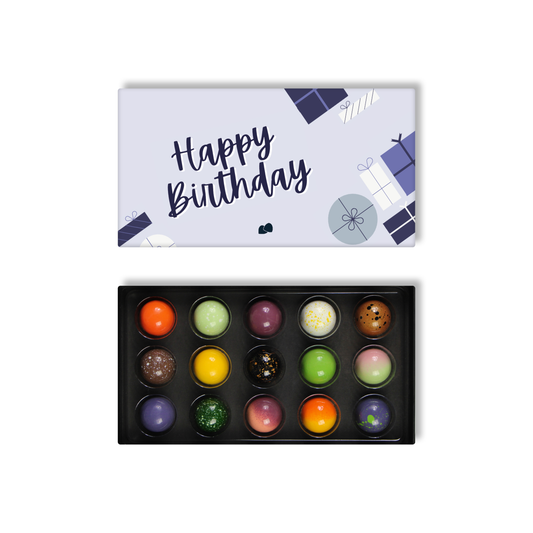 Verjaardag chocolade bonbons 15 stuks