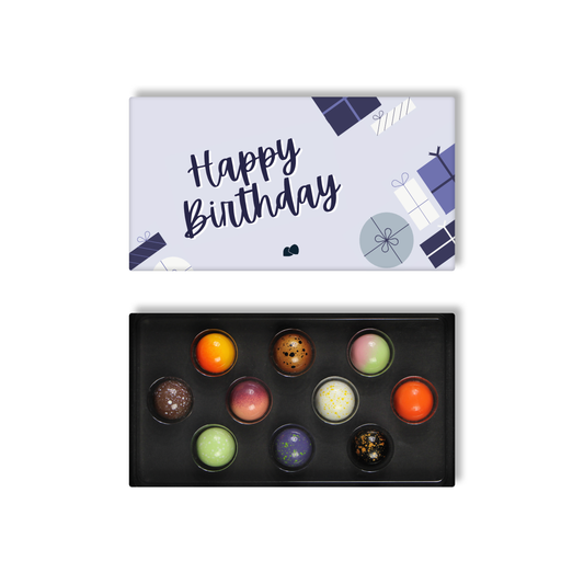 Verjaardag chocolade bonbons 10 stuks