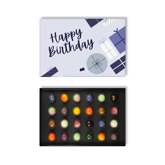 Verjaardag chocolade bonbons 24 stuks