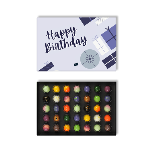 Verjaardag chocolade bonbons 35 stuks