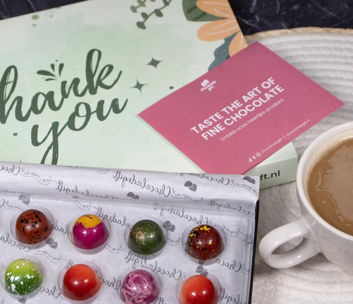 Gepersonaliseerd chocoladegeschenk van ChocoladeGift