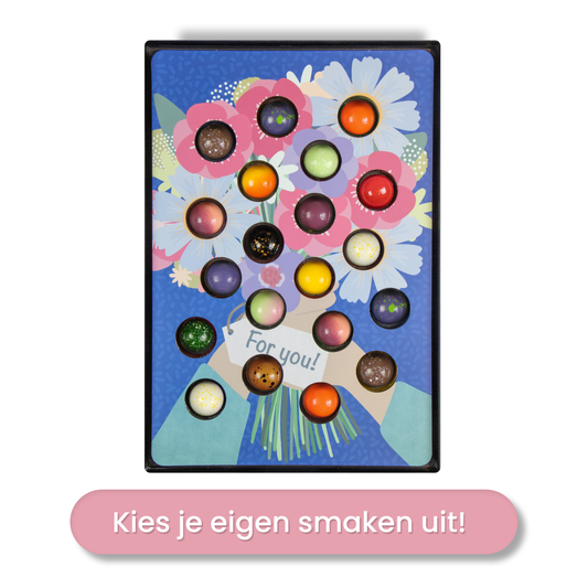 Bloemen cadeaubox zelf samenstellen