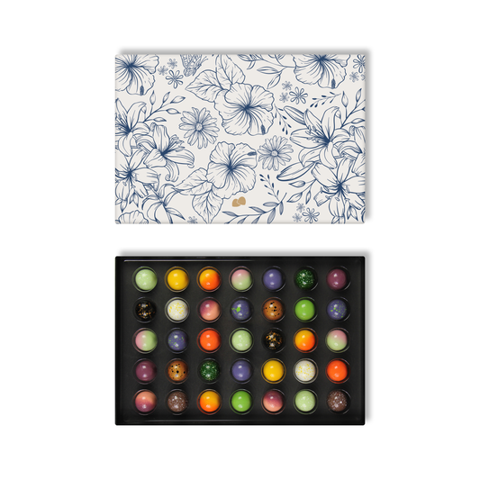 Bloemenprint chocolade bonbons 35 stuks