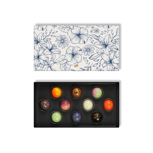 Bloemenprint chocolade bonbons 10 stuks