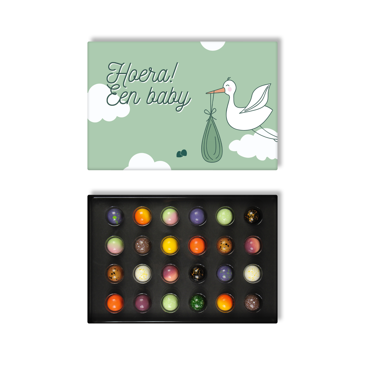 Geboorte chocolade bonbons 24 stuks