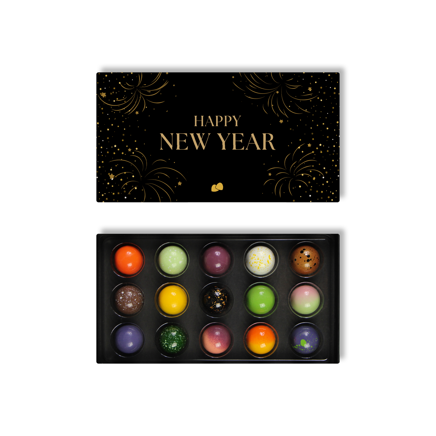 Nieuwjaars chocolade bonbons 15 stuks