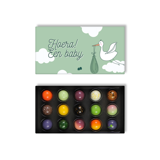 Geboorte chocolade bonbons 15 stuks