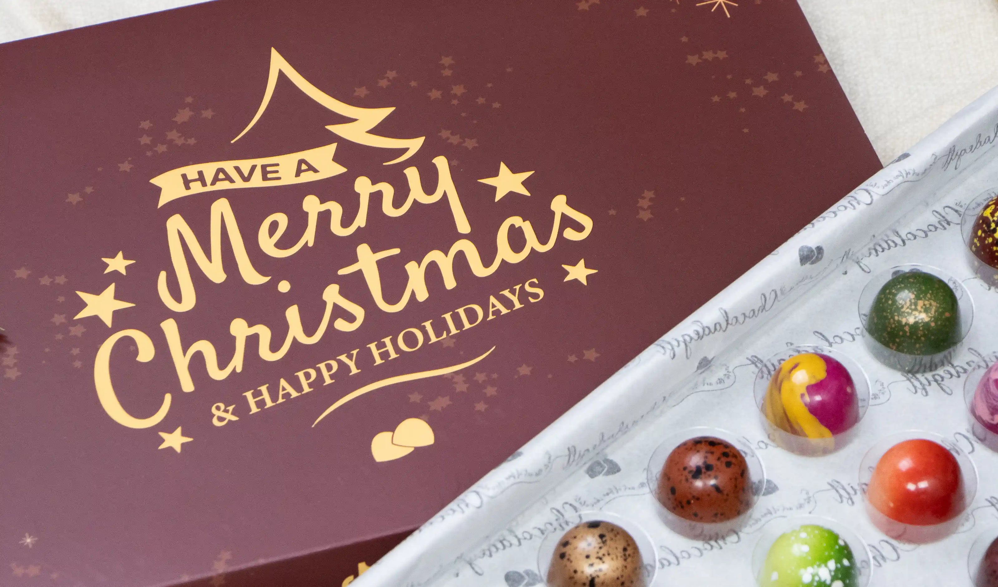 Zakelijke kerstbonbons van ChocoladeGift